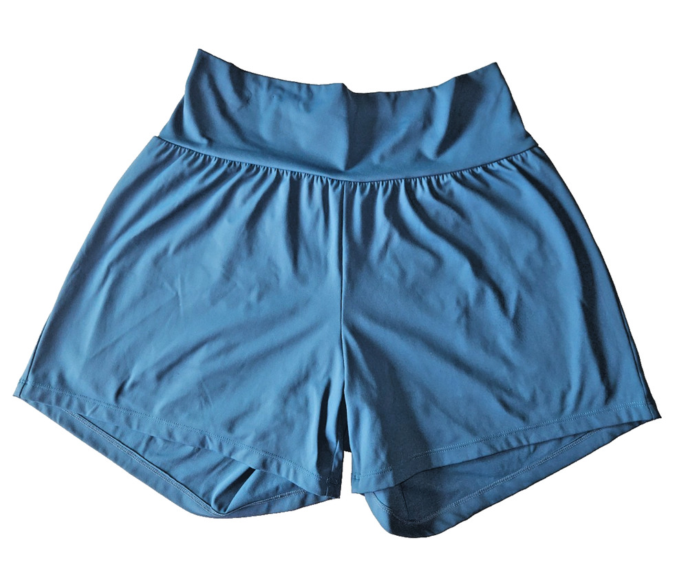 Halara Softly Zero Airy Super High Waisted Cool Touch Yoga Shorts Teal Large